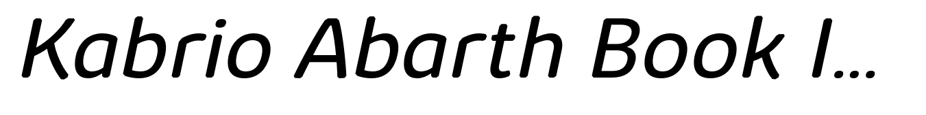 Kabrio Abarth Book Italic